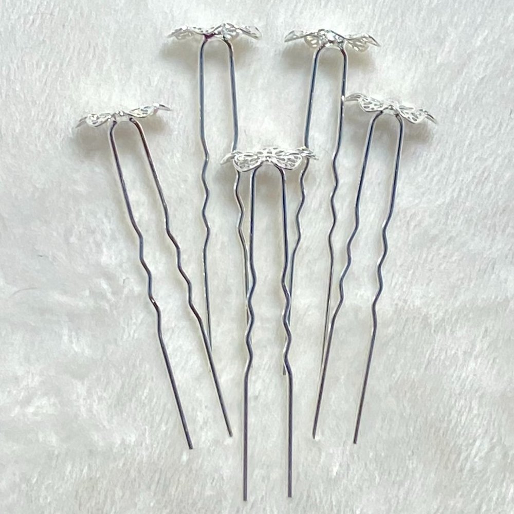 Set of 5 Flower Bobby Pins